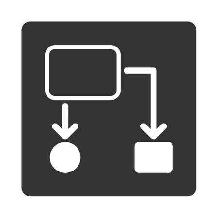 Scheme icon from Commerce Buttons OverColor Set. Glyph style is white and gray colors, flat square rounded button, white background.の写真素材