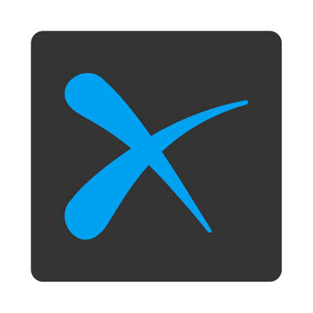 Erase icon. This flat rounded square button uses white and gray colors and isolated on a white background.の写真素材