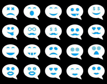 Chat emotion smile iconsの写真素材