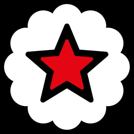 Premium icon from Competition & Success Bicolor Icon Set. Vector style is flat bicolor symbols, red and white colors, rounded angles, black background.のイラスト素材