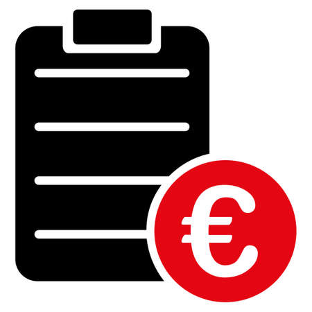 Agreement  icon. Vector style is flat bicolor, intensive red and black symbol, rounded angles, white background.のイラスト素材