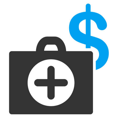 Payment Healthcare vector icon. Style is bicolor flat symbol, blue and gray colors, rounded angles, white background.のイラスト素材