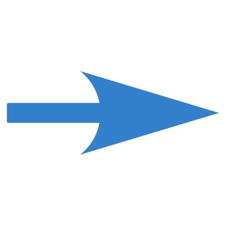 Arrow Axis X icon from Primitive Set. This isolated flat symbol is drawn with cobalt color on a white background.の写真素材
