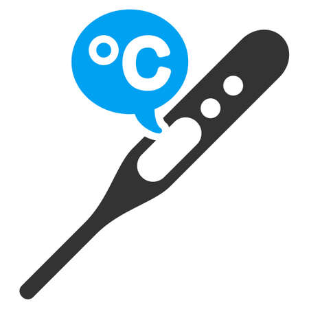Celsius Temperature vector icon. Style is bicolor flat symbol, blue and gray colors, rounded angles, white background.のイラスト素材