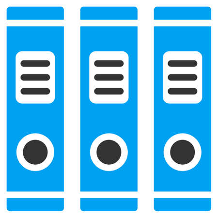Office Books vector icon. Style is bicolor flat symbol, blue and gray colors, rounded angles, white background.のイラスト素材