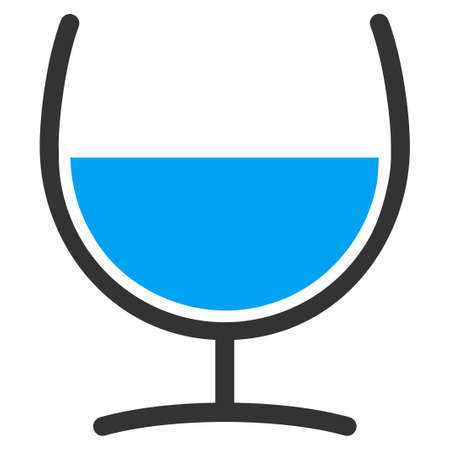 Remedy Glass vector icon. Style is bicolor flat symbol, blue and gray colors, rounded angles, white background.のイラスト素材