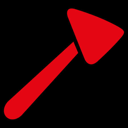 Neurologist Hammer raster icon. Style is flat symbol, red color, rounded angles, black background.の写真素材