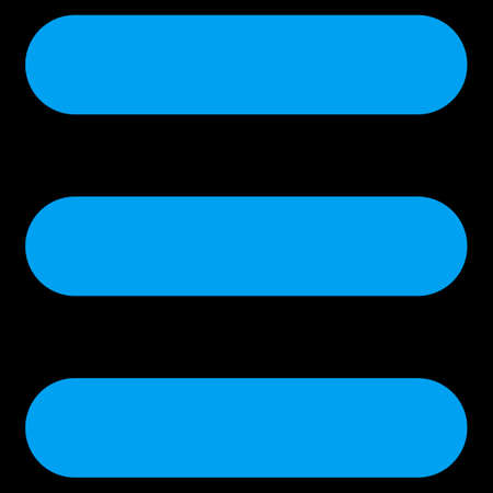 Stack icon from Primitive Set. This isolated flat symbol is drawn with blue color on a black background, angles are rounded.の写真素材