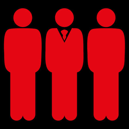 Management icon. This flat raster symbol uses red color, rounded angles, and isolated on a black background.の写真素材