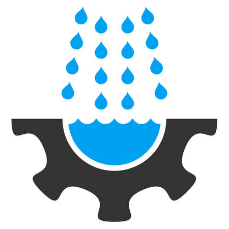 Water Service vector icon. Style is bicolor flat symbol, blue and gray colors, rounded angles, white background.のイラスト素材