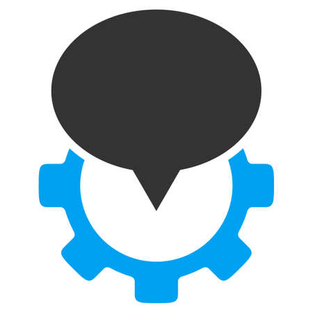 Industry Map Marker vector icon. Style is bicolor flat symbol, blue and gray colors, rounded angles, white background.のイラスト素材
