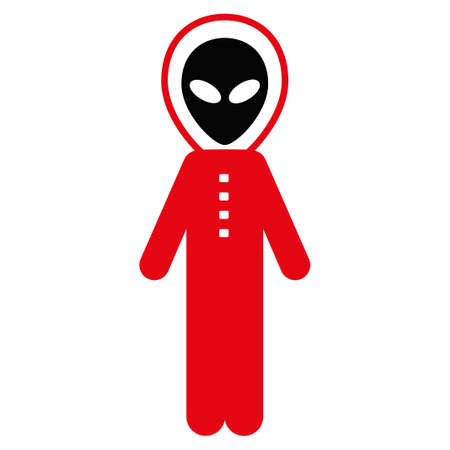 Alien Skafandr vector icon. Style is flat symbol, rounded angles, white background.のイラスト素材