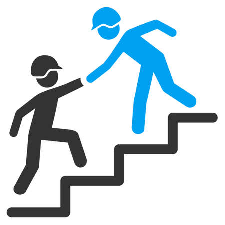 Builder Business Help vector icon. Style is flat symbol, rounded angles, white background.のイラスト素材