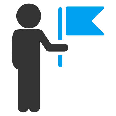 Child Commander vector icon. Style is flat symbol, rounded angles, white background.のイラスト素材