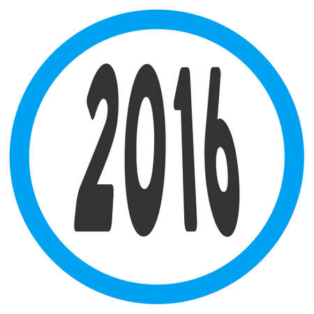 2016 Perspective vector icon. Style is bicolor flat circled symbol, blue and gray colors, rounded angles, white background.のイラスト素材