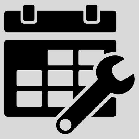 Timetable Adjustment glyph icon. Style is flat symbol, black color, rounded angles, light gray background. Timetable Adjustment glyph icon. Style is flat symbol, black color, rounded angles, light gray background.
