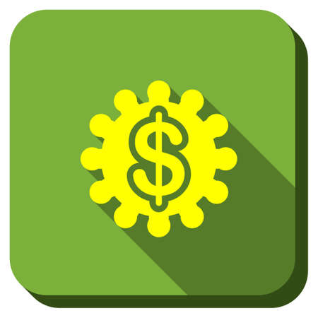 Bank Tools vector icon. Style is square rounded button, vector symbol with longshadow, white background.のイラスト素材