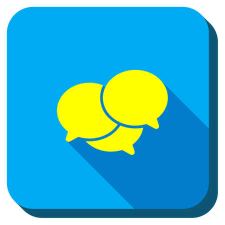 Webinar vector icon. Style is square rounded button, vector symbol with longshadow, white background.のイラスト素材