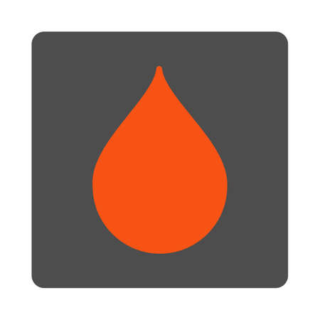 Drop vector icon. Style is flat rounded square silver button with red symbol, white background.のイラスト素材