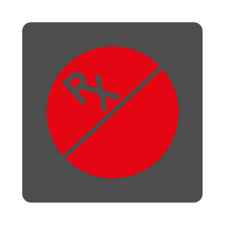 Tablet vector icon. Style is flat rounded square silver button with red symbol, white background.のイラスト素材