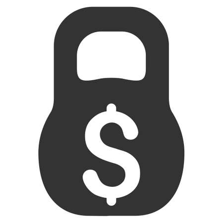 Financial Weight vector icon. Style is flat symbol, gray color, rounded angles, white background.のイラスト素材