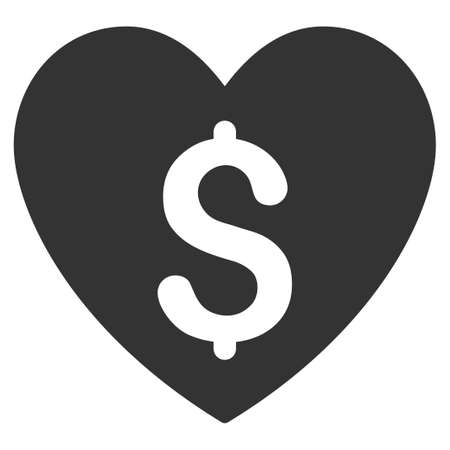 Paid Love vector icon. Style is flat symbol, gray color, rounded angles, white background.のイラスト素材