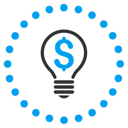 Patent vector icon. Style is bicolor flat circled symbol, blue and gray colors, rounded angles, white background.のイラスト素材