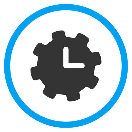 Time Tuning glyph icon. Style is bicolor flat symbol, blue and gray colors, rounded angles, white background.の写真素材