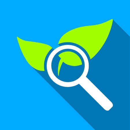 Explore Natural Drugs long shadow vector icon. Style is a flat light symbol with rounded angles on a blue square background.のイラスト素材