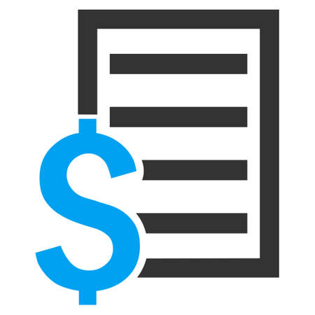 Contract vector icon. Style is bicolor flat symbol, blue and gray colors, white background.のイラスト素材