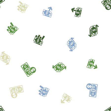Payments Seamless repeatable pattern. Style is flat vector symbols on a white background.のイラスト素材