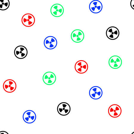 Atomic Seamless repeatable pattern. Style is flat vector symbols on a white background.のイラスト素材