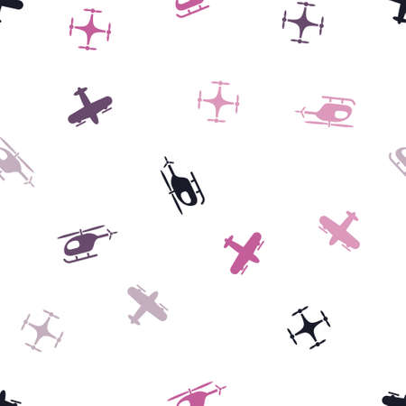Aviation Seamless repeatable pattern. Style is flat vector symbols on a white background.の写真素材