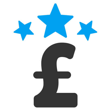 Pound Business Stars vector icon. Pound Business Stars icon symbol. Pound Business Stars icon image. Pound Business Stars icon picture. Pound Business Stars pictogram. Flat pound business stars icon.のイラスト素材