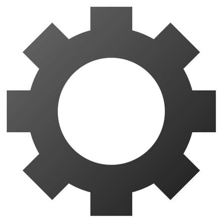 Gear vector toolbar icon for software design. Style is gradient icon symbol on a white background.のイラスト素材