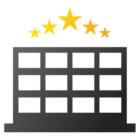 Hotel Stars vector toolbar icon for software design. Style is gradient icon symbol on a white background.のイラスト素材