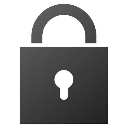 Lock vector toolbar icon for software design. Style is gradient icon symbol on a white background.のイラスト素材
