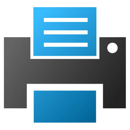 Print File raster toolbar icon for software design. Style is gradient icon symbol on a white background.の写真素材