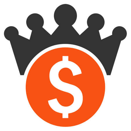 Financial Power vector icon. Style is bicolor flat symbol, orange and gray colors, white background.のイラスト素材