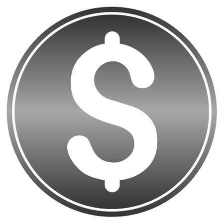 Dollar Coin vector toolbar icon for software design. Style is a gradient icon symbol on a white background.のイラスト素材