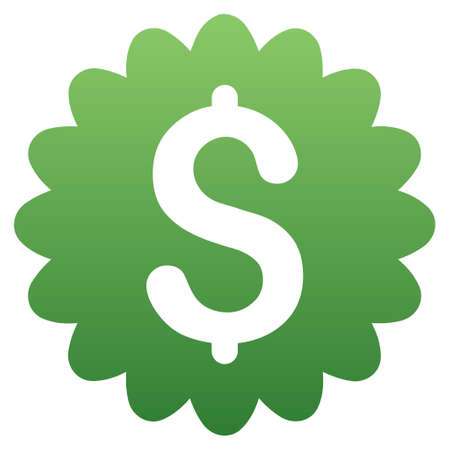 Price Seal vector toolbar icon for software design. Style is a gradient icon symbol on a white background.のイラスト素材