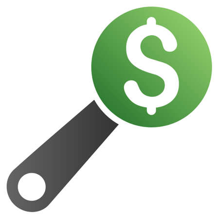 Financial Audit vector toolbar icon for software design. Style is a gradient icon symbol on a white background.のイラスト素材