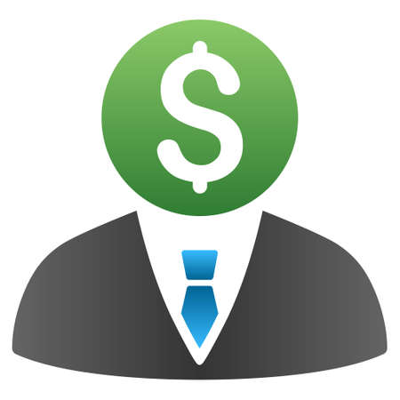 Banker vector toolbar icon for software design. Style is a gradient icon symbol on a white background.のイラスト素材
