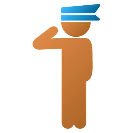 Child Officer vector toolbar icon for software design. Style is a gradient icon symbol on a white background.のイラスト素材