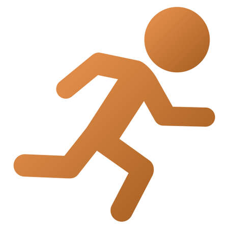 Running Child vector toolbar icon for software design. Style is a gradient icon symbol on a white background.のイラスト素材