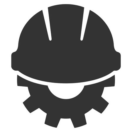 Development icon. Vector style is flat iconic symbol with rounded angles, gray color, white background.のイラスト素材