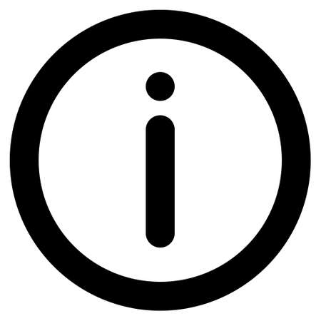 Info vector icon. Style is outline flat icon symbol, black color, white background.の写真素材