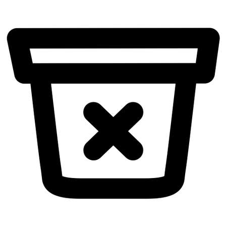 Remove Data vector icon. Style is outline flat icon symbol, black color, white background.の写真素材