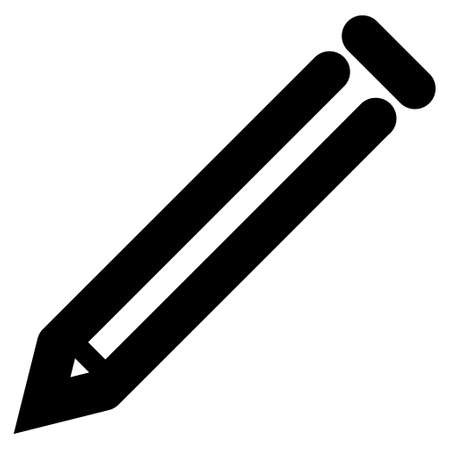 Pencil vector icon. Style is outline flat icon symbol, black color, white background.の写真素材