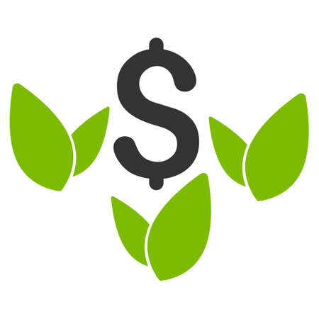 Agriculture Startup icon. Glyph style is bicolor flat iconic symbol with rounded angles, eco green and gray colors, white background.の写真素材
